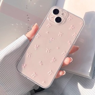 Ốp Điện Thoại Trong Suốt Nơ Hoa Nữ Tính Cho Iphone 17air pro 11 15 16 Pro Max 16plus 12 14 13 Promax XR XS 7 8 Plus u221