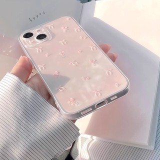 Ốp Điện Thoại Trong Suốt Nơ Hoa Nữ Tính Cho Iphone 17air pro 11 15 16 Pro Max 16plus 12 14 13 Promax XR XS 7 8 Plus u221