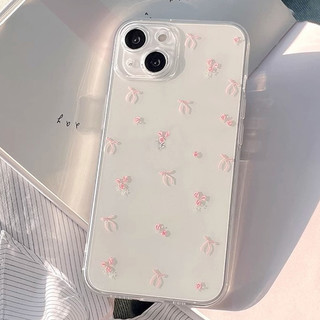 Ốp Điện Thoại Trong Suốt Nơ Hoa Nữ Tính Cho Iphone 17air pro 11 15 16 Pro Max 16plus 12 14 13 Promax XR XS 7 8 Plus u221