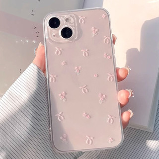 Ốp Điện Thoại Trong Suốt Nơ Hoa Nữ Tính Cho Iphone 17air pro 11 15 16 Pro Max 16plus 12 14 13 Promax XR XS 7 8 Plus u221