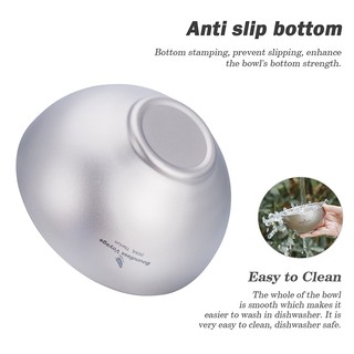 Tô Ăn Bằng Titan Hai Lớp 79.1g Tiện Lợi Cho Cắm Trại Ngoài Trời