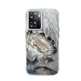 Ốp Lưng Cho OPPO A57 4G 2022 A57 5G 2022 A77 A77s Ốp Điện Thoại Màn Hình Lông Vũ TPU Siêu Mỏng Có Hoạt Hình Và Họa Tiết Sen Đơn Giản Chống Rơi