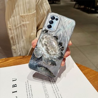 Ốp Lưng Cho OPPO RENO 5 RENO 5K RENO 4 4G TPU Siêu Mỏng Silicon Trong Suốt Lông Vũ Màn Hình Điện Thoại Có Hoạt Hình Và Họa Tiết Sen Đơn Giản Chống Rơi
