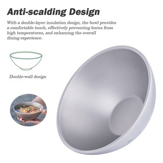 Bát Ăn Bằng Titan Hai Lớp Dung Tích 220ml 450ml