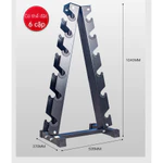 Giá đỡ quả tạ 6 tầng cho quả tạ Phòng tập thể dục tại nhà, Giá đỡ tạ lớn,Tạ Tay Lục Giác Bọc Cao Su. — ảnh 6