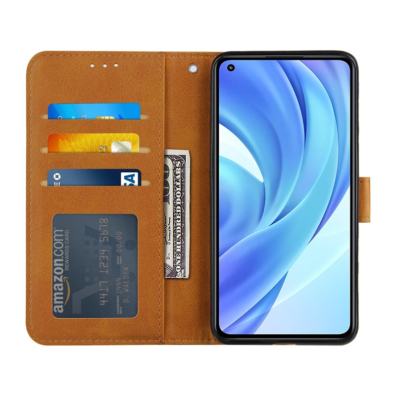 Dành Cho Itel P55 Plus RS4 P55T P665L P661N 5G Ốp Lật Bao Da Ví Đựng Thẻ Khe Silicon Mềm