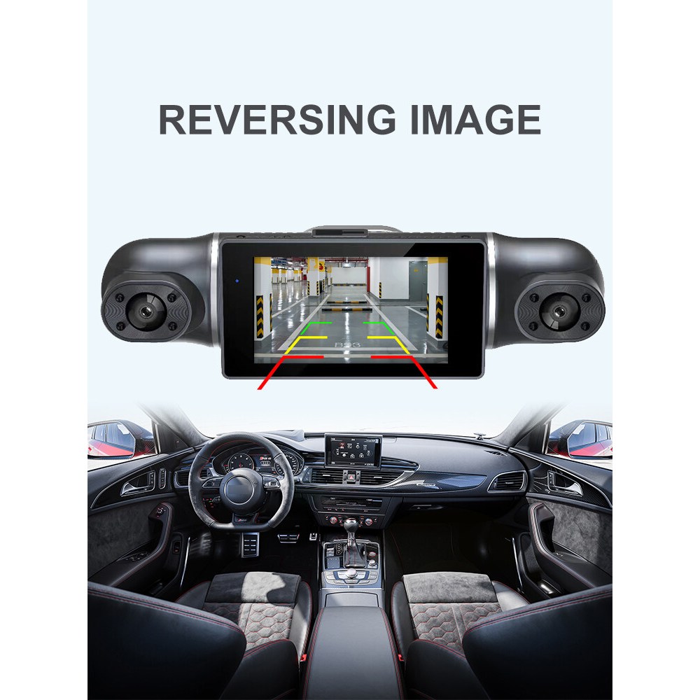 Ảnh Ekleva 3 Inch 4 Kênh Dash Cam 1080P Camera 4 Chiều Đầu Ghi Video FHD Tầm Nhìn Ban Đêm Cho DVR Xe Taxi Trái Phải Phía Trước Phía Sau Siêu Đêm Tầm Nhìn Góc Rộng 4