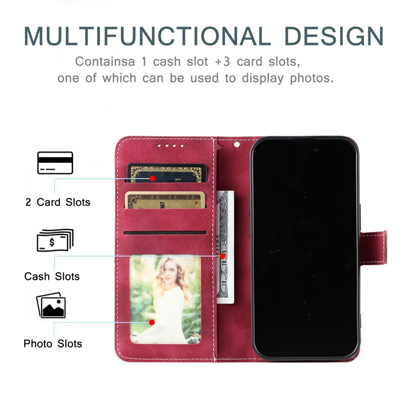 Dành Cho iphone 12 13 Mini 11 Pro X XR XS Max 6 6s 7 8 Plus SE 2 3 2020 2022 Ốp Lưng Sang Trọng Ví Da Lật Gói Thẻ Khe Đứng Vỏ Bảo Vệ Chống Sốc