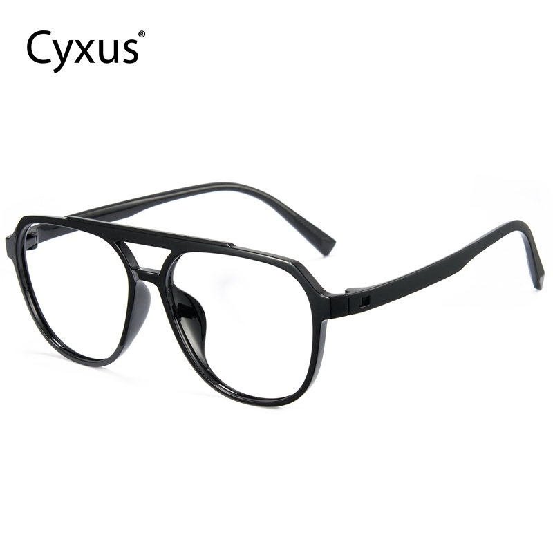 Cyxus Kính Aviator Unisex Chống Ánh Sáng Xanh Gọng Pilot Chất Liệu TR90 Retro Bảo Vệ Mắt Khi Dùng Máy Tính 8196