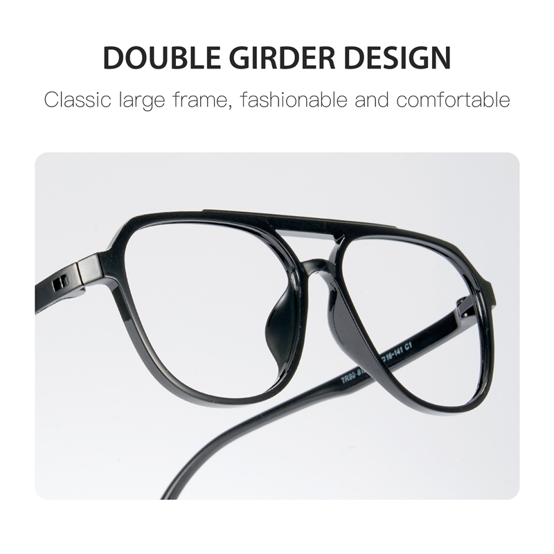 Cyxus Kính Aviator Unisex Chống Ánh Sáng Xanh Gọng Pilot Chất Liệu TR90 Retro Bảo Vệ Mắt Khi Dùng Máy Tính 8196