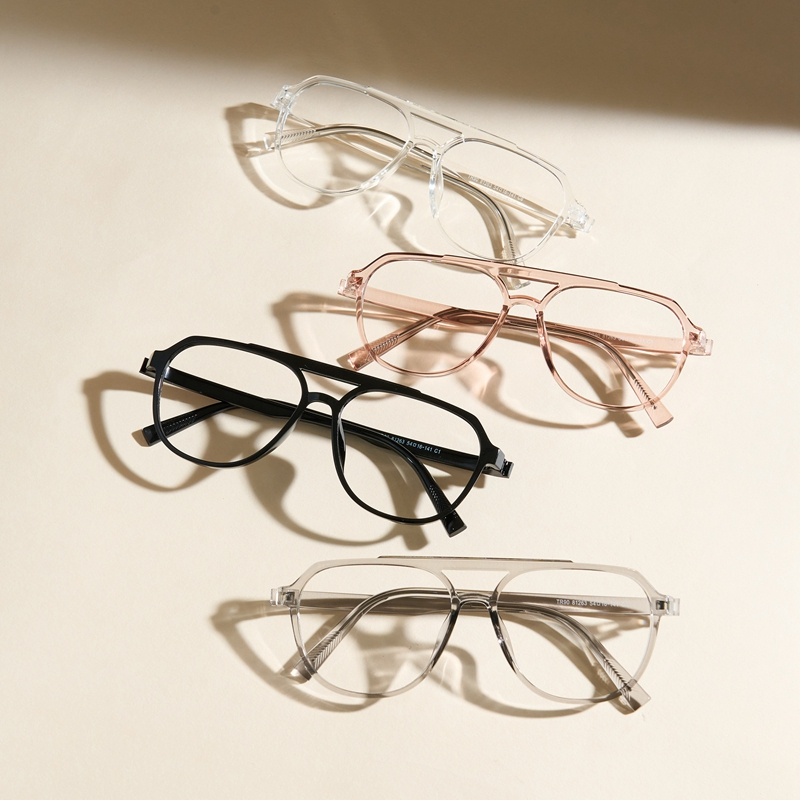 Cyxus Kính Aviator Unisex Chống Ánh Sáng Xanh Gọng Pilot Chất Liệu TR90 Retro Bảo Vệ Mắt Khi Dùng Máy Tính 8196
