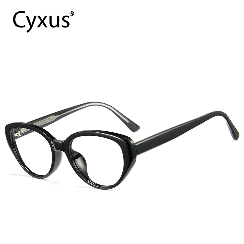 Cyxus Kính Chống Ánh Sáng Xanh Gọng Mắt Mèo TR90 Nữ Retro Hợp Xu Hướng Bảo Vệ Mắt Máy Tính Toàn Diện 8198