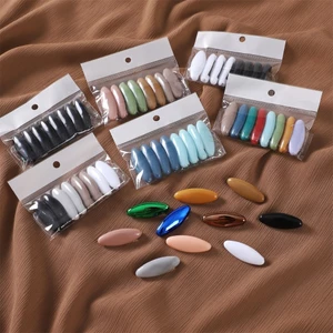 Jifang 1 Bộ / 8 Chiếc Trơn Nhiều Màu Sắc Mịn Nhựa An Toàn Pin Trâm Cài Khăn Lụa Hijab Kẹp Chân YZ18