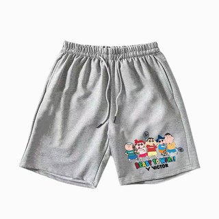 Quần short cầu lông in hình vui nhộn "Crayon Shin chan" mới của Victor dành cho nam và nữ, quần short thể thao tập luyện thông thường khô nhanh cho trẻ em