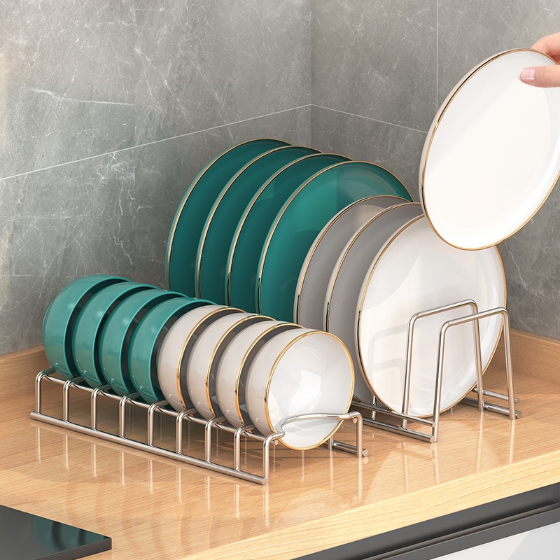 Cminyp Thép không gỉ Bát Đĩa Thoát Giá Bếp Nắp Nồi Đĩa Giá Để Đồ Đa Năng Kệ Bát Sấy Giá Đỡ Nhà Bếp Tổ Chức Vinh Quang