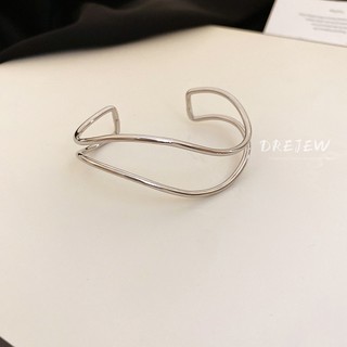 DREJEW Vòng tay sóng chéo gió lạnh Châu Âu và Mỹ mới ánh sáng sang trọng vòng tay thời trang đơn giản trang sức cao cấp
