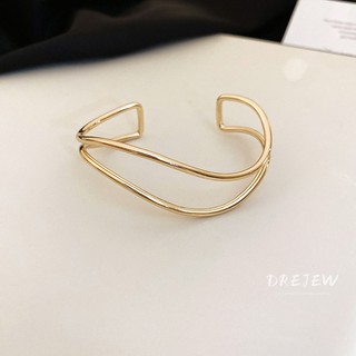 DREJEW Vòng tay sóng chéo gió lạnh Châu Âu và Mỹ mới ánh sáng sang trọng vòng tay thời trang đơn giản trang sức cao cấp