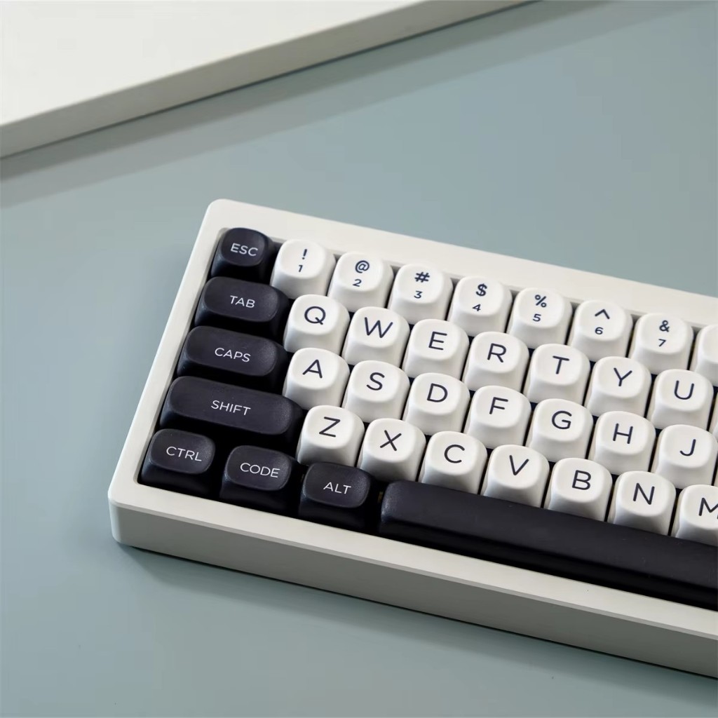 Gmk Keycaps đen trắng tối giản XOA MOA Profile PBT Dye Thăng hoa Keycap ...