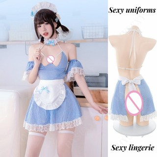 Gợi Cảm Dễ Thương Người Giúp Việc Trang Phục lolita Đồng Phục Phù Hợp Với Halloween Trang Phục Hóa Trang