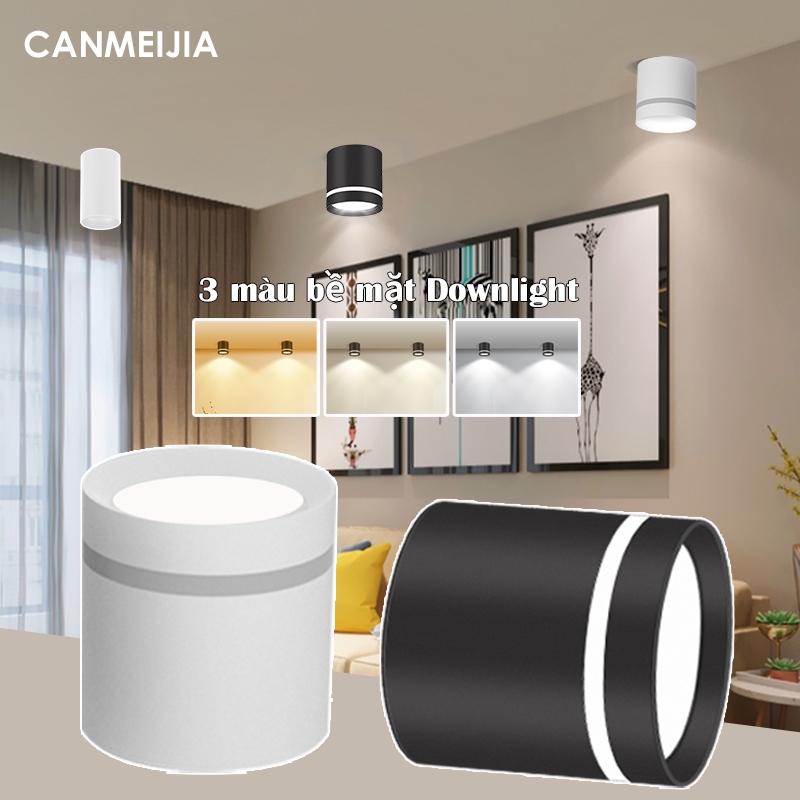 3 Màu Bề Mặt Downlight Led Spot Celing Light Panel Lights 5 / 10 / 15W Spotlight E27 Vuông Tròn Chiếu Sáng Trong Nhà Cho Phòng Ngủ Phòng Khách Ban Công Hội Trường
