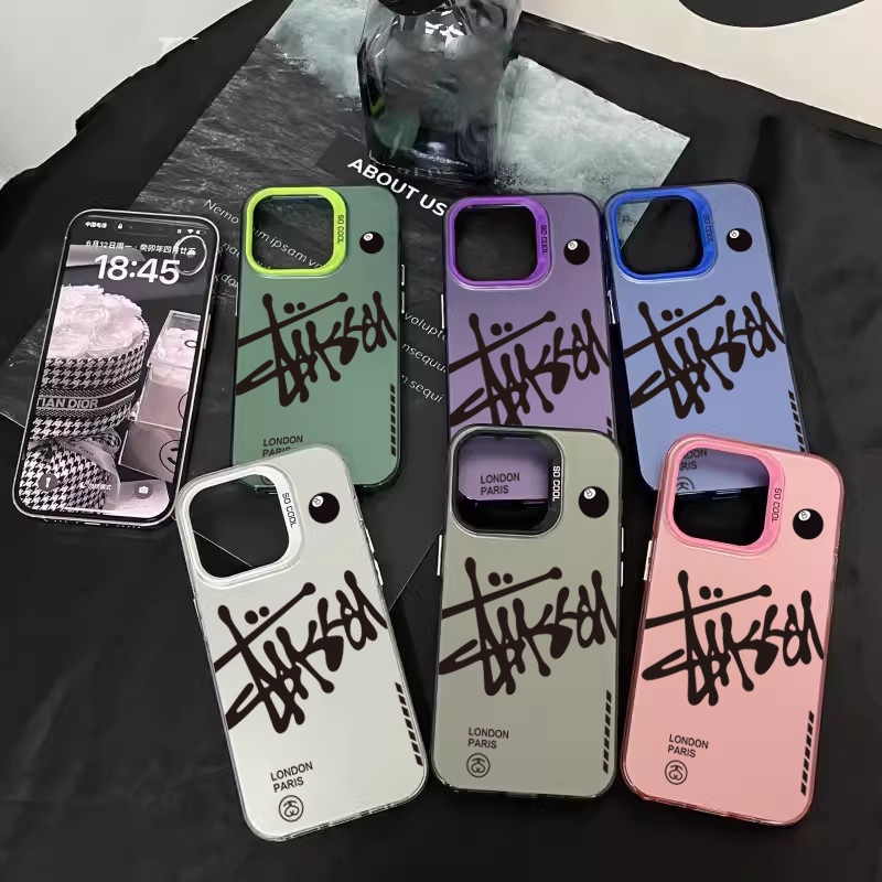 Trend Fashion English lMD Cool Bidas Frosted Acrylic Hard Case Samsung Galaxy S20 S21 S23 FE S24 Ultra S22 Plus Note 20 Ultra Vỏ Bảo Vệ Phụ Kiện Chống Sốc
