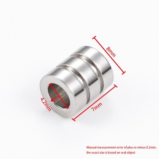 Thép không gỉ Ba vòng xuyên lỗ Hạt DIY Trang sức Handmade Đính cườm Rời Hạt Phụ kiện