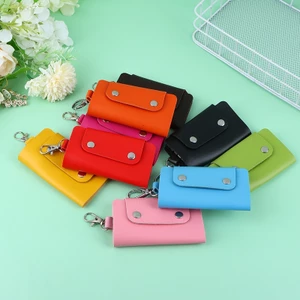 THI 1Pc Da Di Động Chủ Hộ Gia Đình Giữ Chìa Khóa Ô Tô Túi Unisex Ví Bao Đơn Giản Màu Trơn Túi Bảo Quản VN