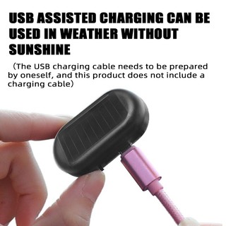 Xe Gắn Mô Phỏng Năng Lượng Mặt Trời Chống Trộm Đèn Đỏ / Xanh USB Hỗ Trợ Sạc Hệ Thống An Ninh Cảnh Báo Đèn Flash Báo Động