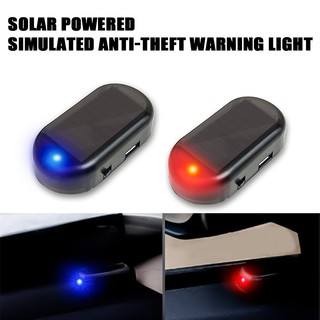 Xe Gắn Mô Phỏng Năng Lượng Mặt Trời Chống Trộm Đèn Đỏ / Xanh USB Hỗ Trợ Sạc Hệ Thống An Ninh Cảnh Báo Đèn Flash Báo Động