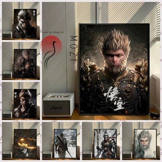 MOZI✨40 * 50cm / 30 * 40cm Ngộ Không huyền thoại tranh tô màu theo số tranh số hóa bộ tô màu theo sốĐen Goku Tự Làm Sơn Dầu Kỹ Thuật Số Tự Làm Sơn Màu Tranh Phong Cảnh Tranh Kỹ Thuật Số Tranh Tay Tranh Làm Đầy Tranh Acrylic Tranh Trang Trí Nhà Cử