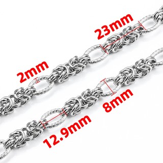 Dây Xích Thép Không Gỉ Punk Hip Hop Hợp Thời Trang Xoắn Vòng Cổ Cho DIY Trang Sức Làm Vòng Tay Cung Cấp Thắt Nút Dây Xích Lớn