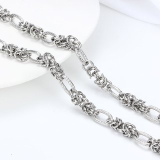 Dây Xích Thép Không Gỉ Punk Hip Hop Hợp Thời Trang Xoắn Vòng Cổ Cho DIY Trang Sức Làm Vòng Tay Cung Cấp Thắt Nút Dây Xích Lớn