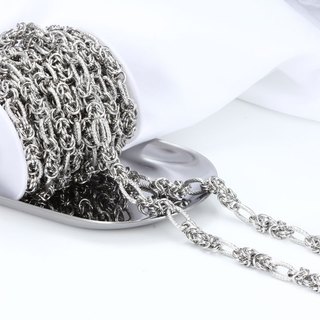 Dây Xích Thép Không Gỉ Punk Hip Hop Hợp Thời Trang Xoắn Vòng Cổ Cho DIY Trang Sức Làm Vòng Tay Cung Cấp Thắt Nút Dây Xích Lớn