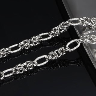 Dây Xích Thép Không Gỉ Punk Hip Hop Hợp Thời Trang Xoắn Vòng Cổ Cho DIY Trang Sức Làm Vòng Tay Cung Cấp Thắt Nút Dây Xích Lớn