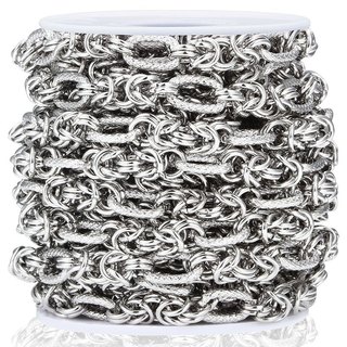 Dây Xích Thép Không Gỉ Punk Hip Hop Hợp Thời Trang Xoắn Vòng Cổ Cho DIY Trang Sức Làm Vòng Tay Cung Cấp Thắt Nút Dây Xích Lớn
