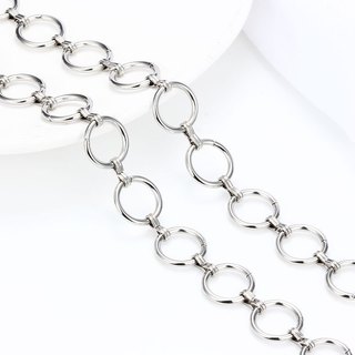 Thép không gỉ Vòng Tròn Hình Bầu Dục Liên Kết Dây Chuyền Cho DIY Vòng Cổ Trang Sức Làm Thủ Công Phát Hiện Dây Xích Tròn Phụ Kiện