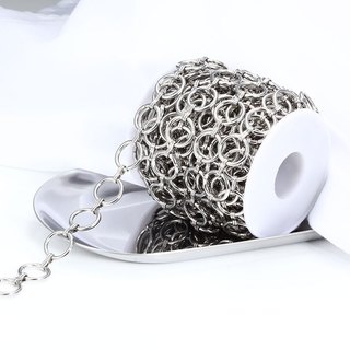 Thép không gỉ Vòng Tròn Hình Bầu Dục Liên Kết Dây Chuyền Cho DIY Vòng Cổ Trang Sức Làm Thủ Công Phát Hiện Dây Xích Tròn Phụ Kiện