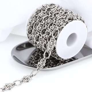 Thép không gỉ Nút Dây Xích Dành Cho Nam Nữ Trang Sức Làm DIY Handmade Vòng Cổ Vòng Tay Xoắn Dây Xích Phụ Kiện