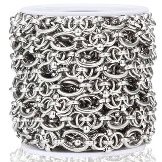 Thép không gỉ Nút Dây Xích Dành Cho Nam Nữ Trang Sức Làm DIY Handmade Vòng Cổ Vòng Tay Xoắn Dây Xích Phụ Kiện