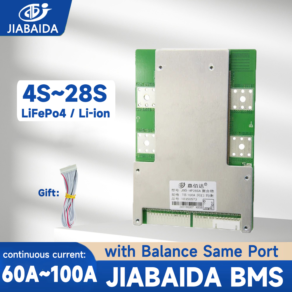 Jiabaida BMS Lifepo4 4S 12V 3S 8S 16S 17S 20S 24S 28S Pin Li-ion 48V ...
