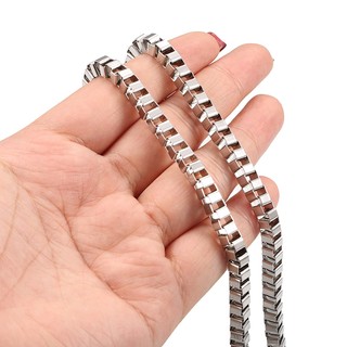 Chiều rộng 1,5 / 2 / 2.5 / 3 / 4 / 5mm Dây chuyền hộp thép không gỉ cho phụ kiện làm đồ trang sức DIY