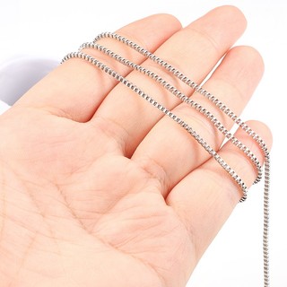 Chiều rộng 1,5 / 2 / 2.5 / 3 / 4 / 5mm Dây chuyền hộp thép không gỉ cho phụ kiện làm đồ trang sức DIY