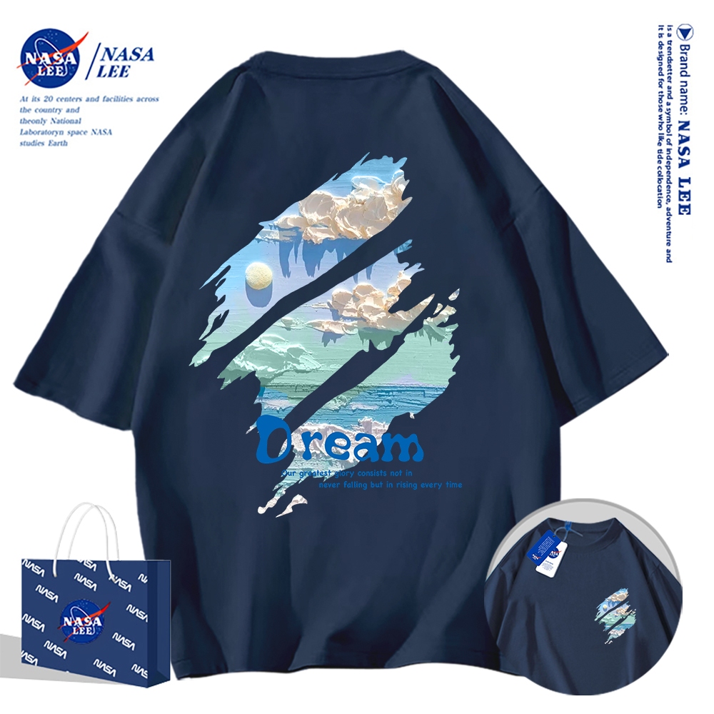 [GIAO TRONG NGÀY]NASA Áo Thun Tay Ngắn Dáng Rộng In Chữ Nasa Thời Trang Mùa Hè 2026 Cho Cặp Đôi Tay áo ngắn áo thun nam