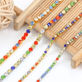 Dây chuyền kim cương sáng bằng thép không gỉ Dây chuyền kim cương đầy màu sắc Phụ kiện làm đồ trang sức DIY
