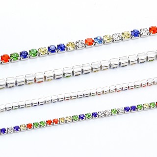 Dây chuyền kim cương sáng bằng thép không gỉ Dây chuyền kim cương đầy màu sắc Phụ kiện làm đồ trang sức DIY