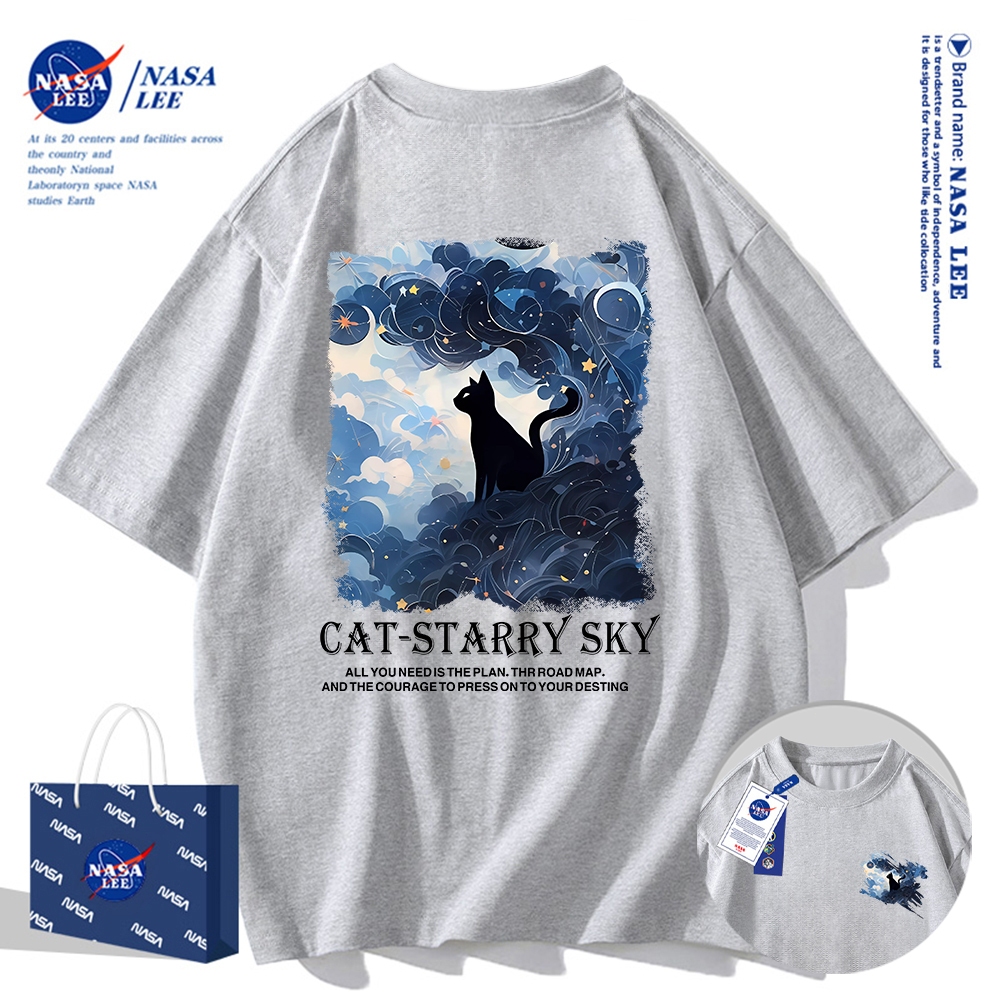Nasa Khớp Ngắn Tay Nam Nữ Xu Hướng Thời Trang Mùa Hè 2024 Phong Cách Mới Rời Cặp Đôi Nửa Tay