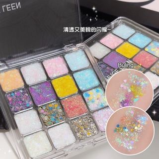 16 Màu Phấn Mắt Bột MUGE LEEN Ngọc Trai Shimmer Lấp Lánh Lâu Dài Chống Thấm Nước Phấn Mắt Bảng