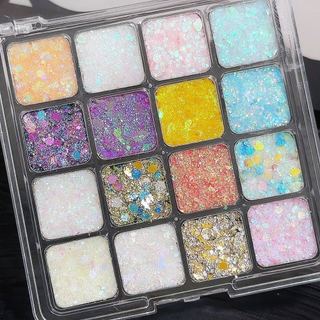 16 Màu Phấn Mắt Bột MUGE LEEN Ngọc Trai Shimmer Lấp Lánh Lâu Dài Chống Thấm Nước Phấn Mắt Bảng
