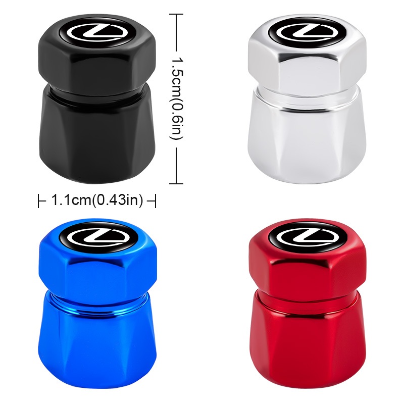 4 Logo Ô Tô Lốp Chống Rò Rỉ Nắp Nhôm Bánh Xe Ô Tô Lõi Nắp Dành Cho Xe Lexus ES300 RX330 RX300 GS300 IS250 IS200 CT200h GX470