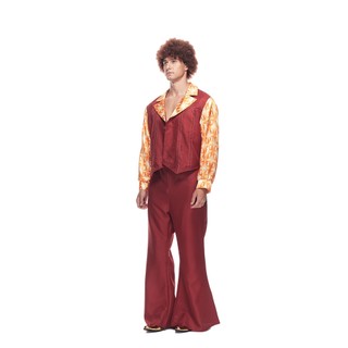 Nam thập niên 70 Disco Trang Phục Thời Trang Người Lớn Đêm Thứ Bảy Sốt Disco Trang Phục Cặp Đôi Hippie Cosplay Retro Khiêu Vũ Phù Hợp Với Tiệc Halloween Biểu Diễn Sân Khấu Lạ Mắt Trang Phục